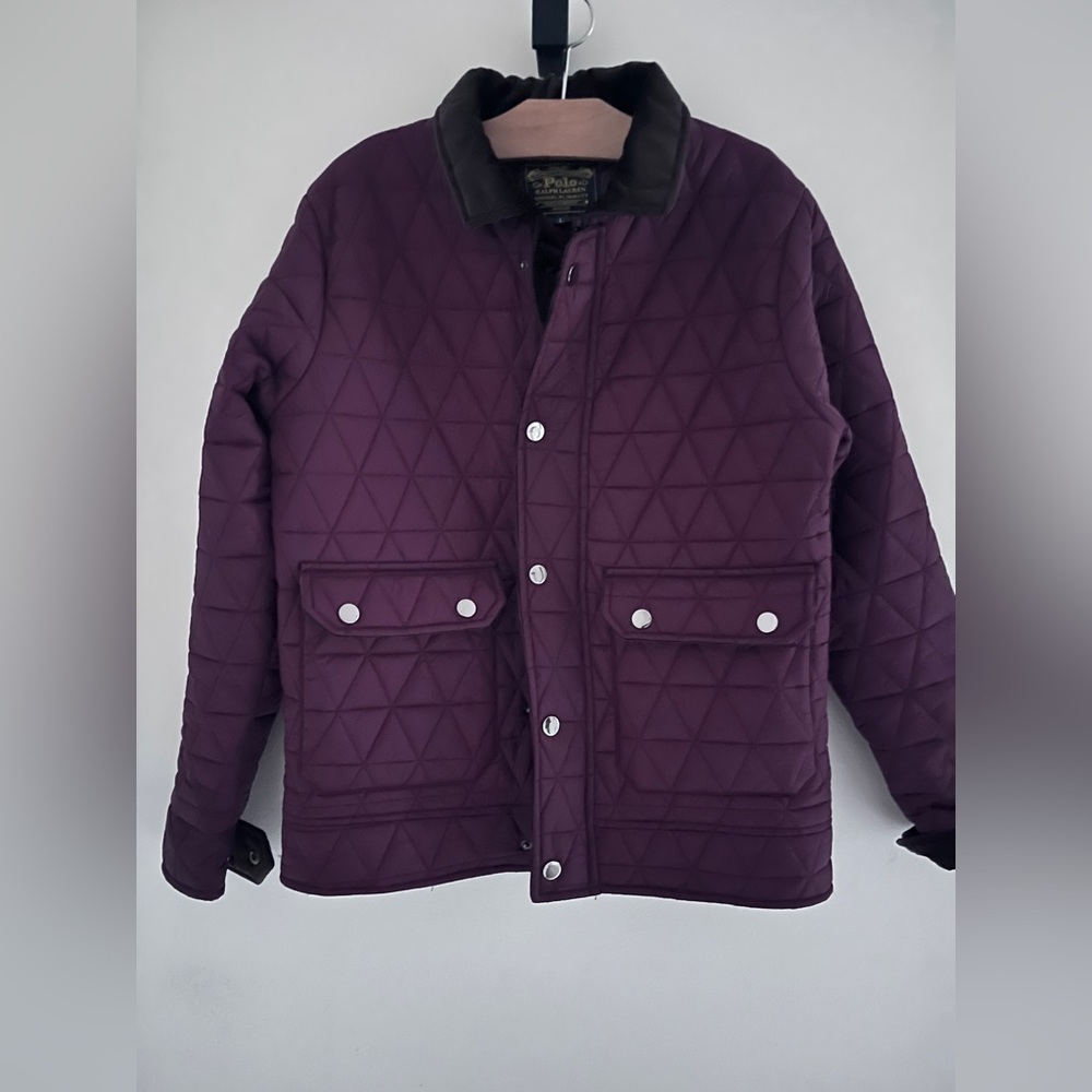 Polo by Ralph Lauren Deep Purple Quilted Puffer Jacket size large